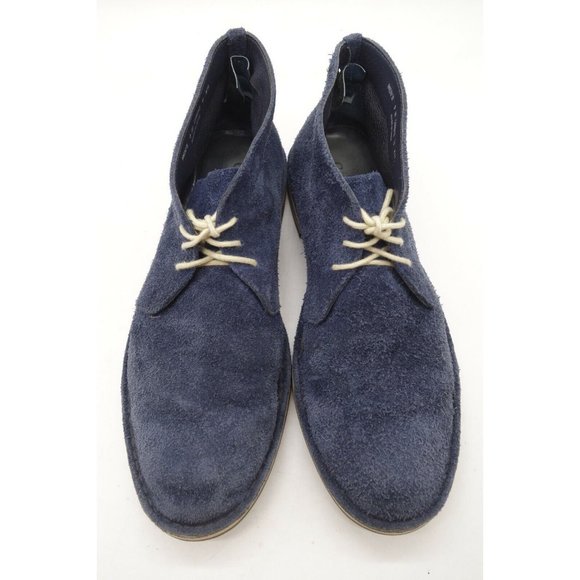 Cole Haan Navy Blue Distressed Suede Lace Up Chukka Ankle Boots Men\'s 9 M main image 4